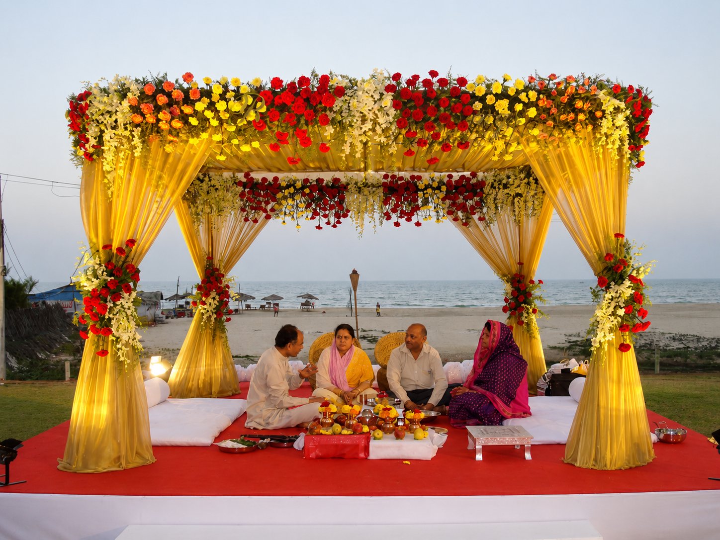 Traditional wedding mandap and ceremony styling in Maharashtra