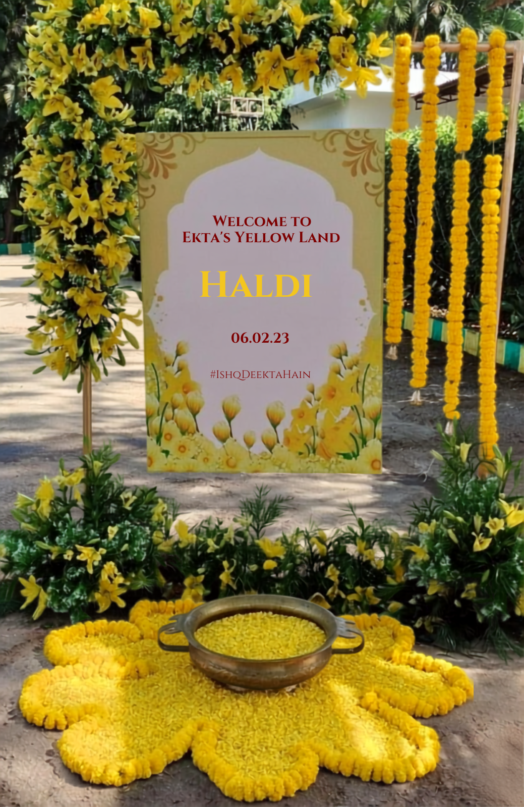 Haldi welcome board