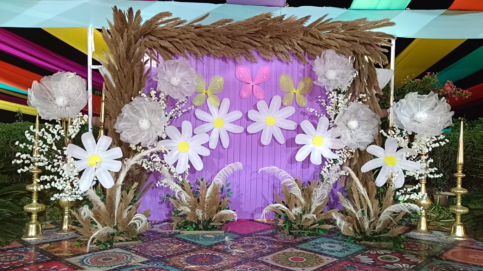 Themed stage backdrop